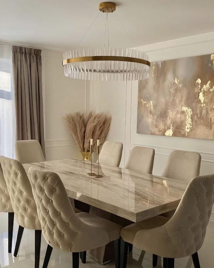 Premium Wooden & Marble Top Dining Table | Decorea Home