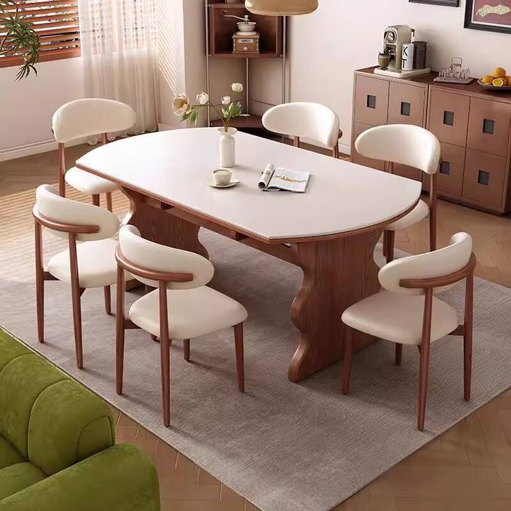 Premium Wooden & Marble Top Dining Table | Decorea Home