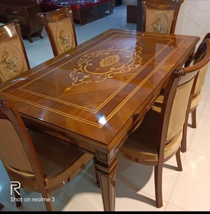 Premium Wooden & Marble Top Dining Table | Decorea Home