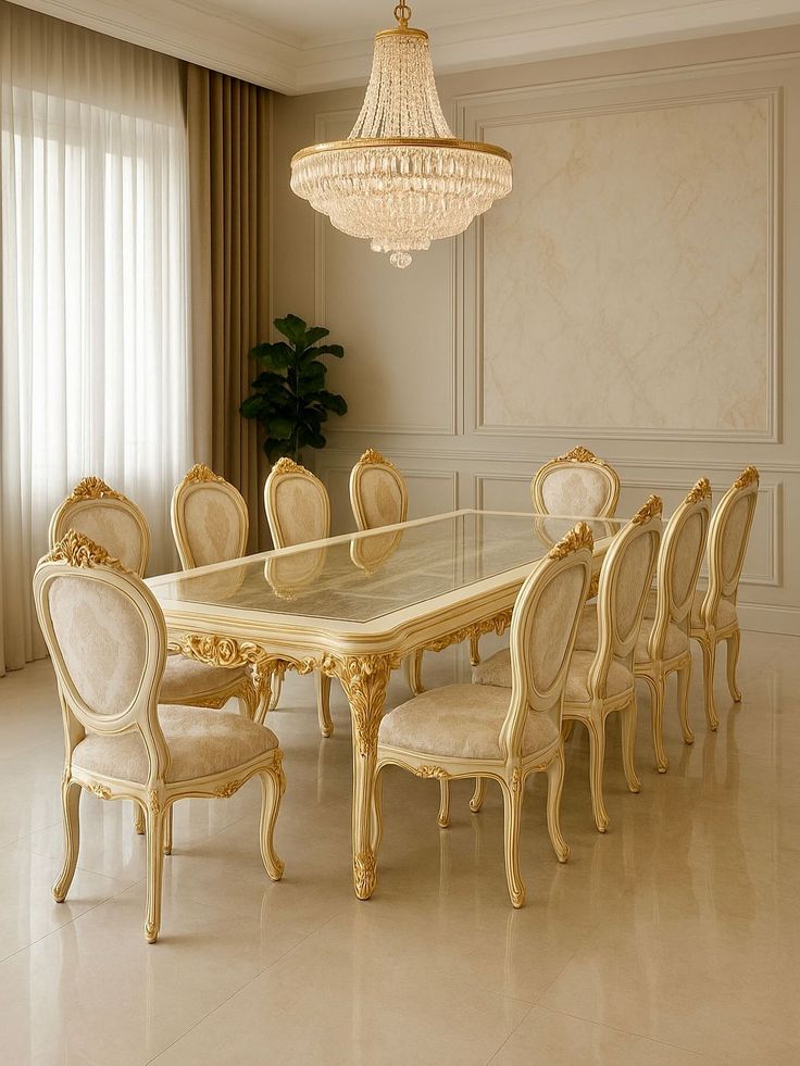 Premium Wooden & Marble Top Dining Table | Decorea Home