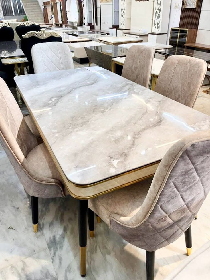 Premium Wooden & Marble Top Dining Table | Decorea Home