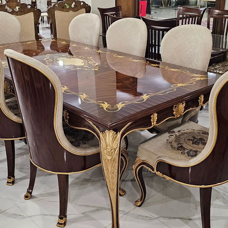 Premium Wooden & Marble Top Dining Table | Decorea Home