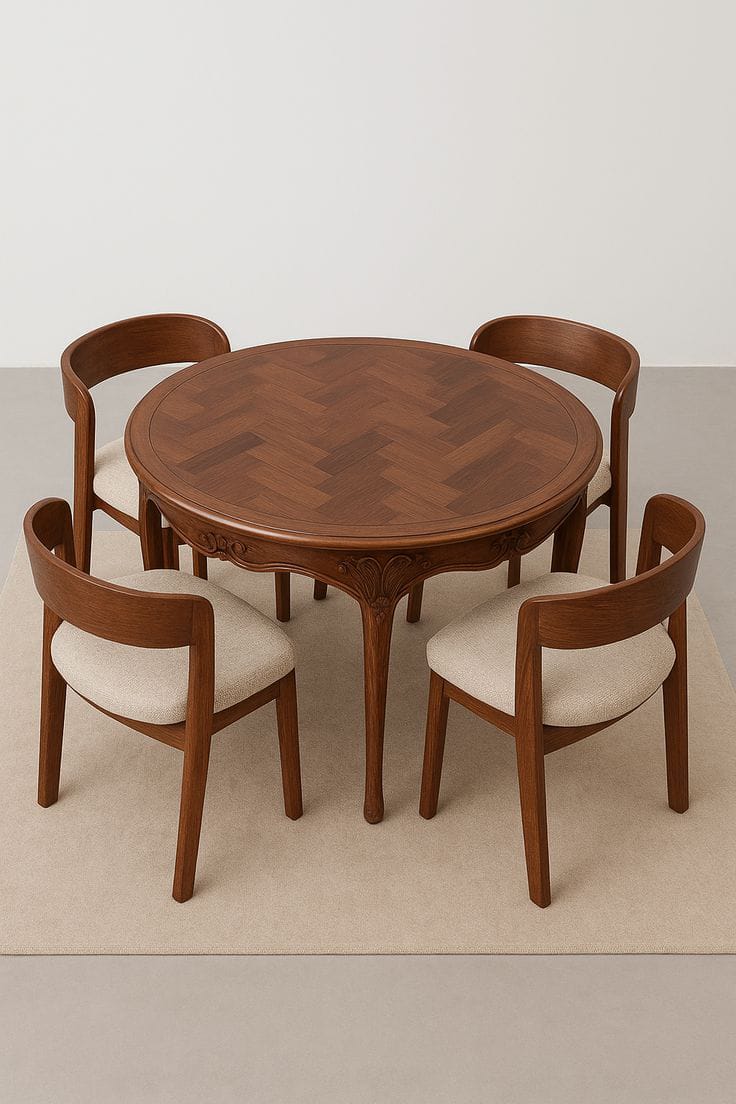 Premium Wooden & Marble Top Dining Table | Decorea Home
