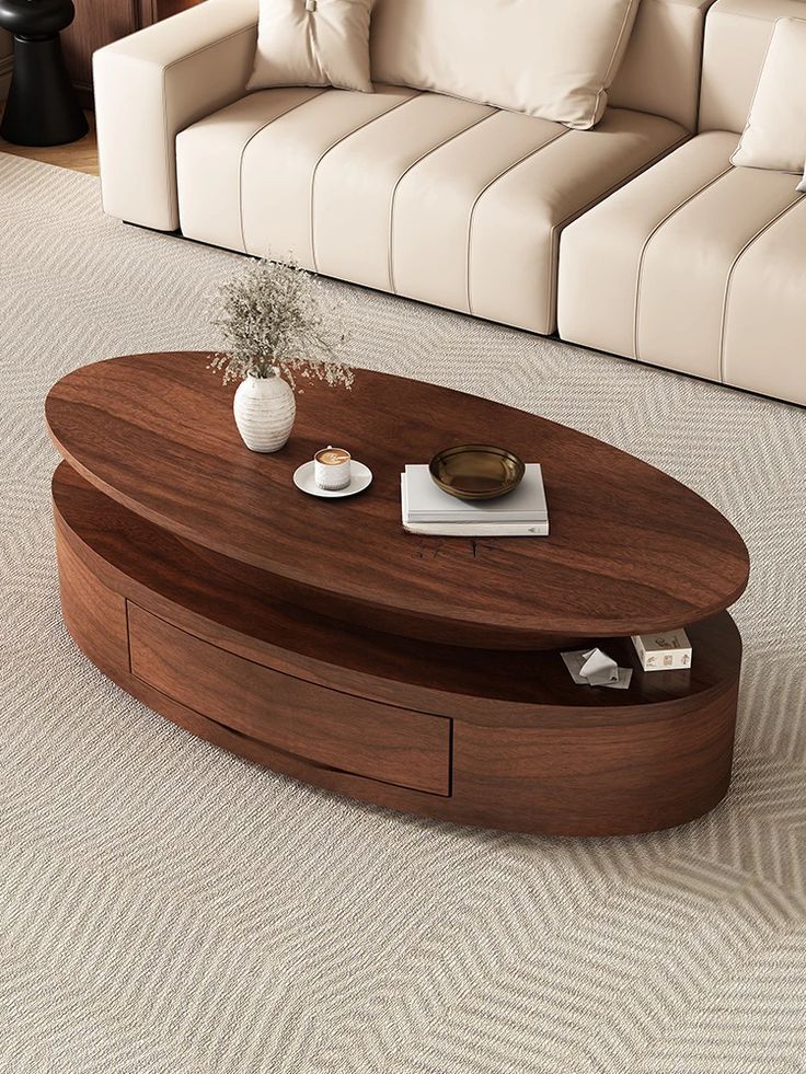 Modern Wooden & Glass Coffee Table Set | Decorea Home