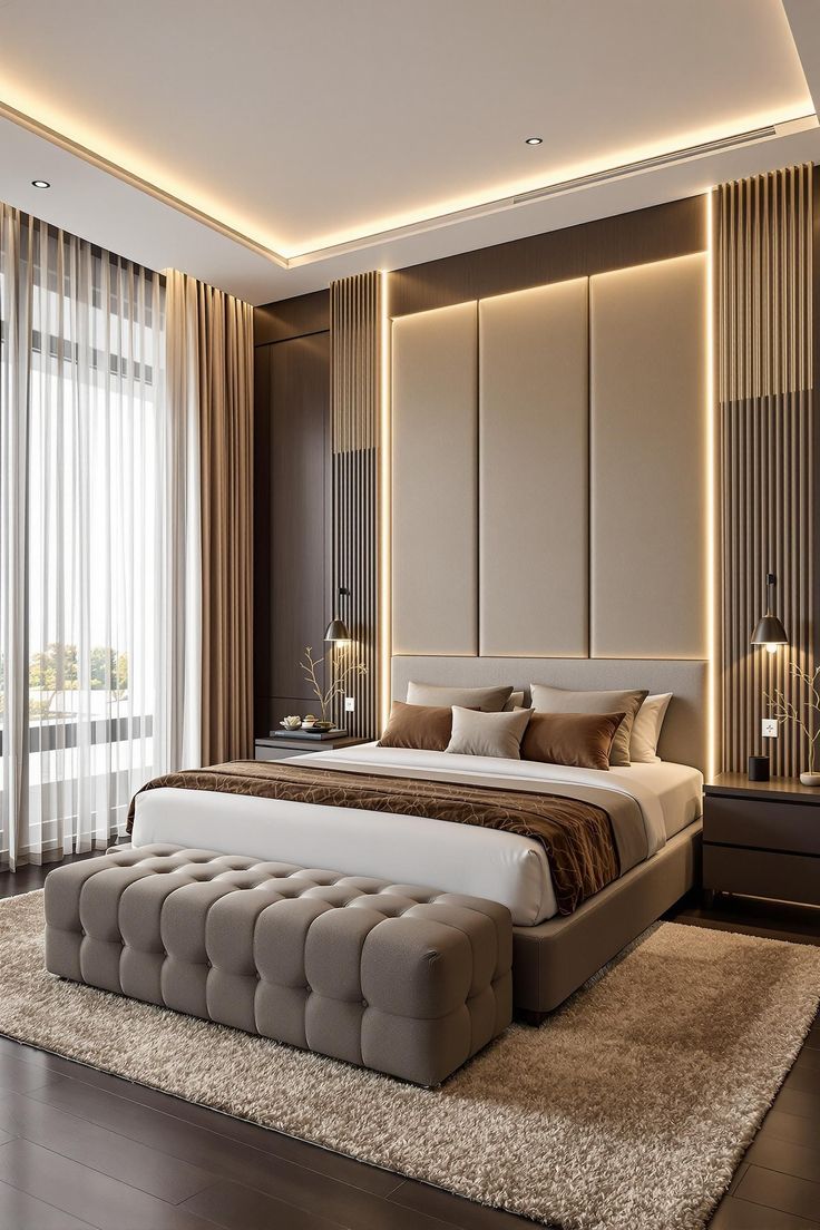 Custom Velvet Fabric Bed Wall Panels | Decorea Home