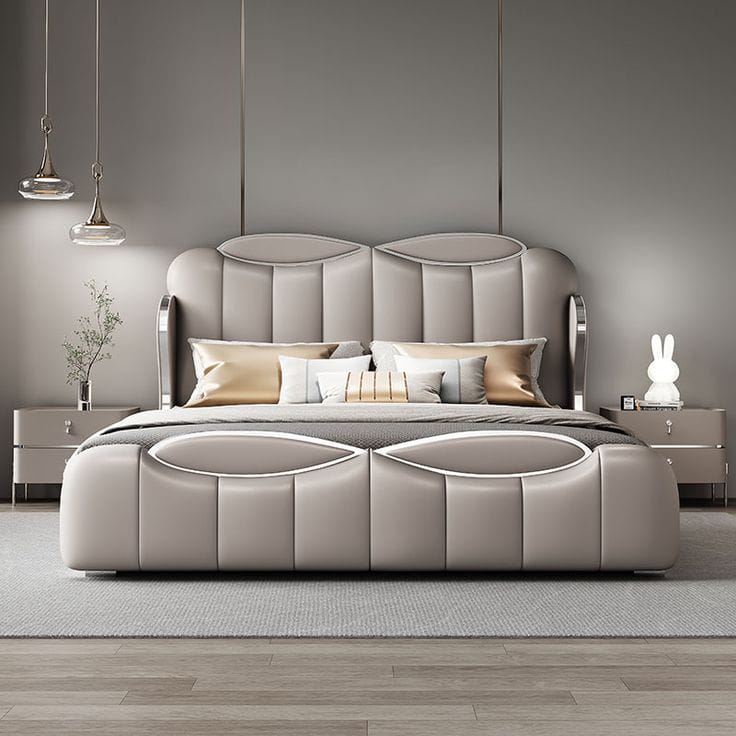 Luxury Cloud Fluffy Bubble Bed with Padded Headboard | Decorea Home