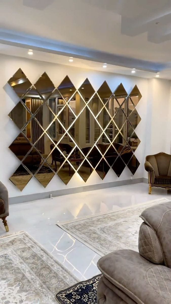 Decorea Home Modern Decorative Wall Mirror for Living Room & Bedroom